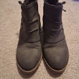 Maurices Charcoal Ankle Booties